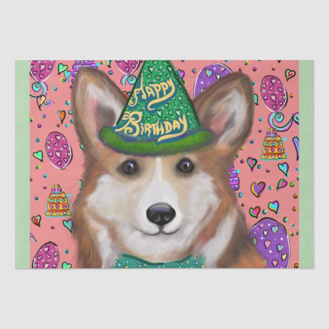 PEMBROKE WELSH CORGI  TISSUE PAPER (Front)