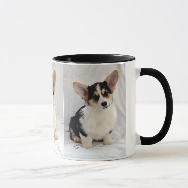 Pembroke Welsh Corgi Tri-Colour Puppy On Your Mug (Right)