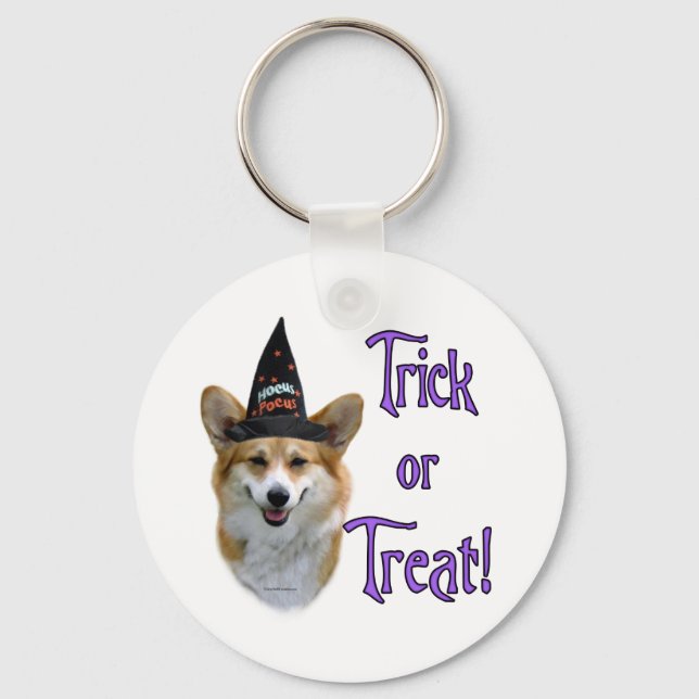 Pembroke Welsh Corgi Trick Keychain (Front)