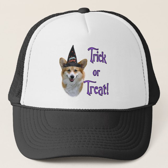 Pembroke Welsh Corgi Trick Trucker Hat (Front)