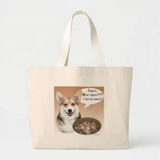 Pembroke Welsh Corgi Turkey Large Tote Bag