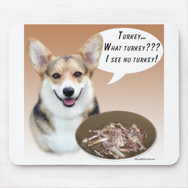 Pembroke Welsh Corgi Turkey Mouse Pad (Front)