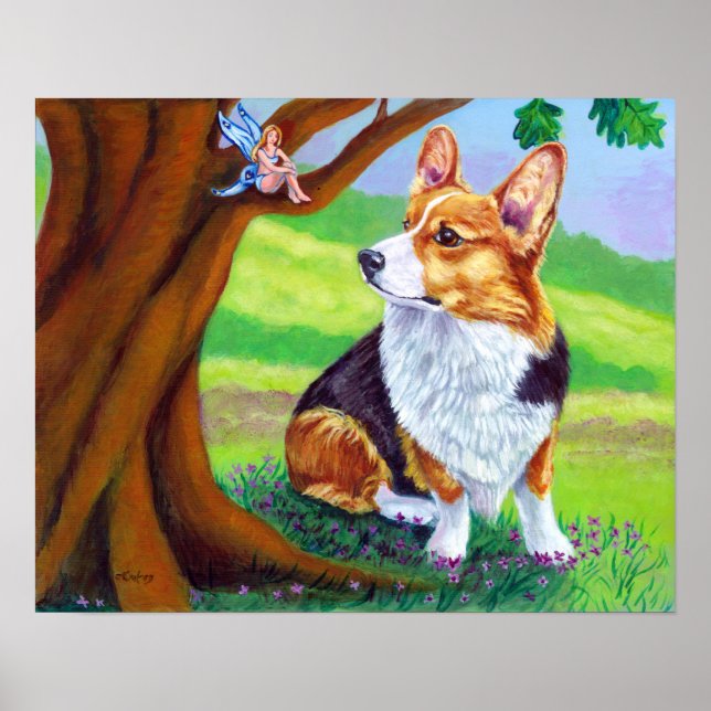 Pembroke Welsh Corgi Wall Print (Front)