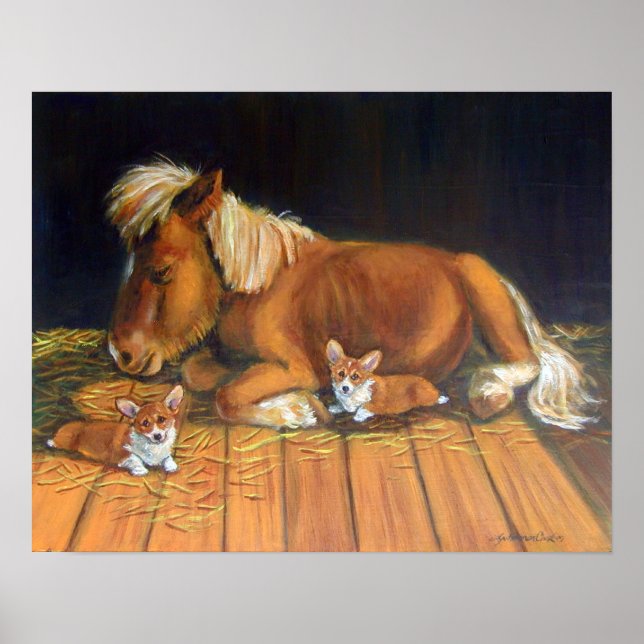 Pembroke Welsh Corgi Wall Print (Front)