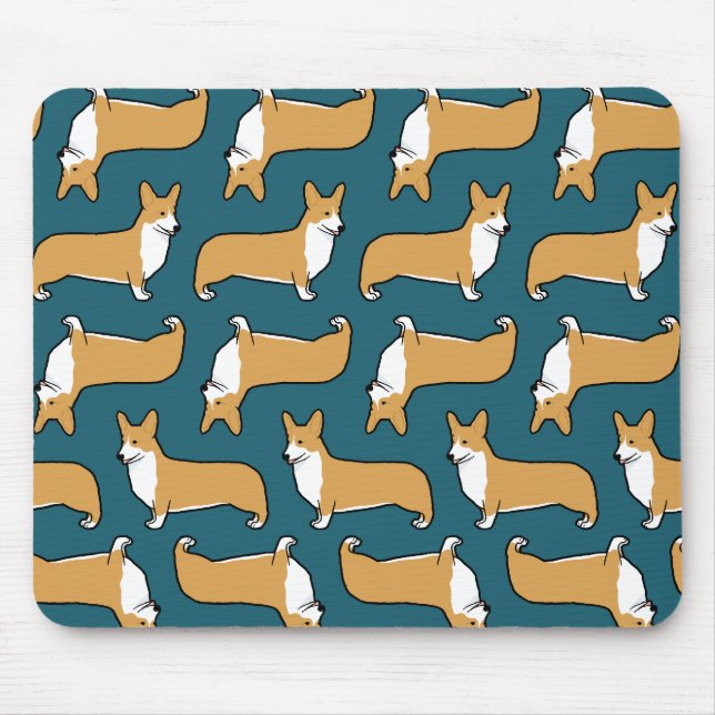 Pembroke Welsh Corgis Pattern Mouse Pad (Front)