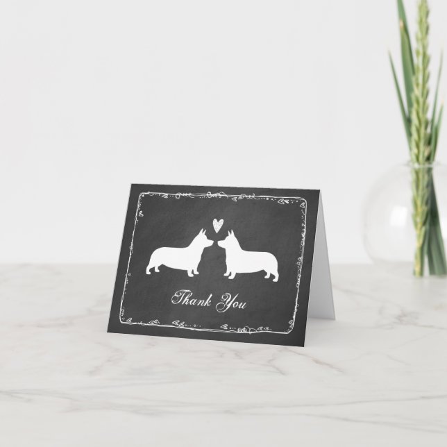 Pembroke Welsh Corgis Wedding Thank You (Front)
