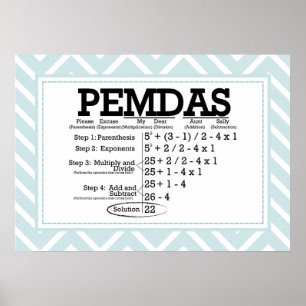 PEMDAS POSTER