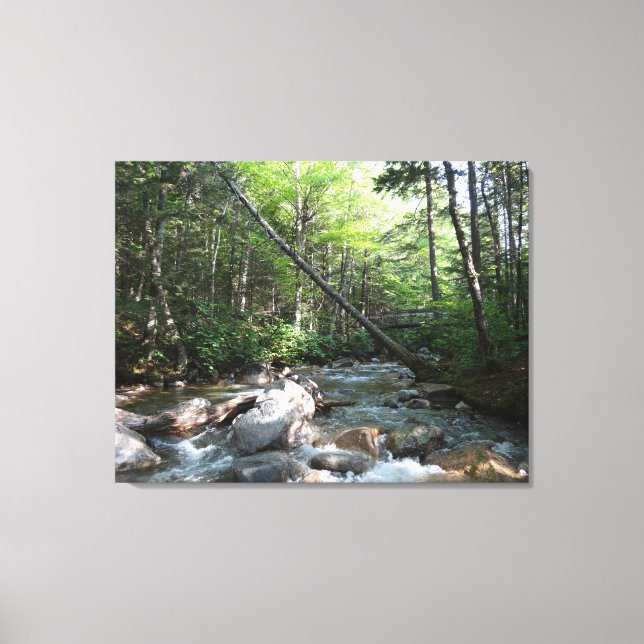 Pemigewasset River Bridge in New Hampshire Canvas Print (Front)