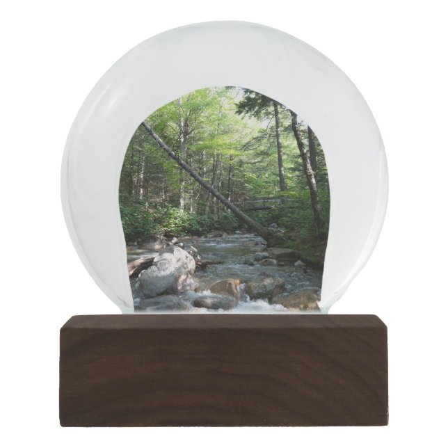 Pemigewasset River Bridge in New Hampshire Snow Globe (Front)