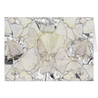 Pen and ink image of gingko leaves