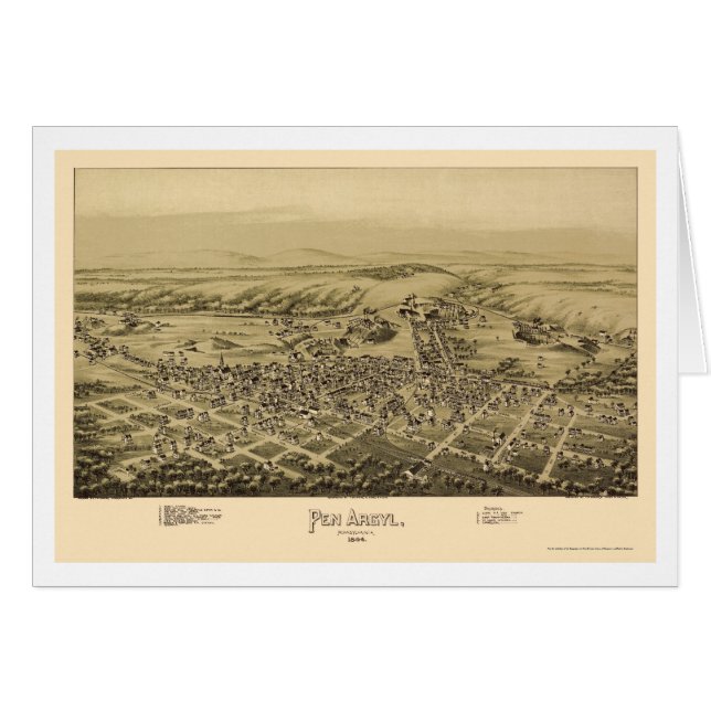 Pen Argyl, PA Panoramic Map - 1894 (Front Horizontal)