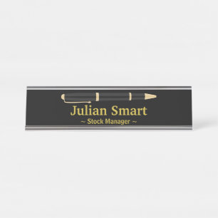 Pen Graphic Desk Name Plate