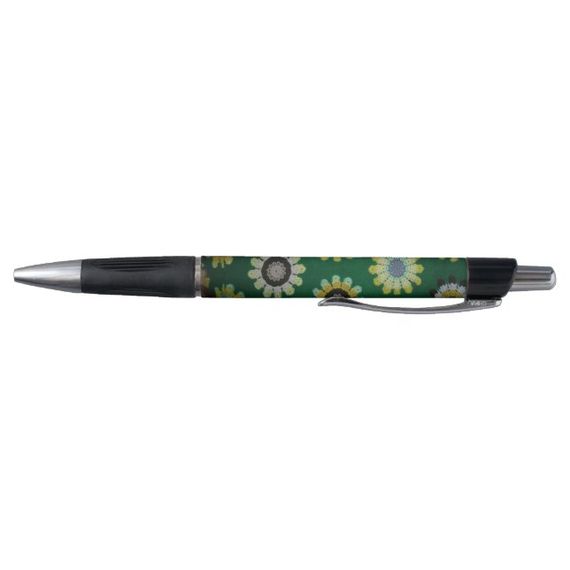 Pen, Grip - Afghan Daisy Pattern Pen (Bottom)