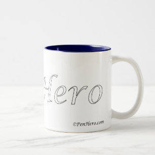 Pen Hero White Logo Mug