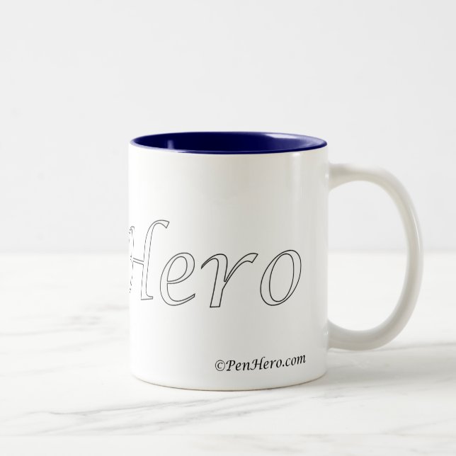 Pen Hero White Logo Mug (Droit)