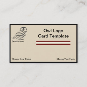 Pen Ink Owl logo business card