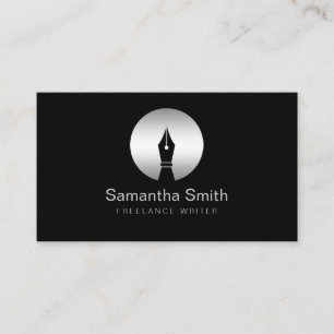 Pen Logo Freelance Writer and Calligraphy Writer Business Card
