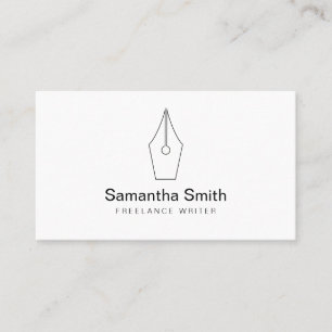 Pen Logo Freelance Writer and Calligraphy Writer Business Card