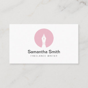 Pen Logo Freelance Writer and Calligraphy Writer Business Card