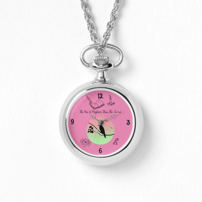 'Pen Mightier Than The  Sword' Watch (Front)