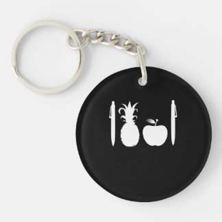 Pen Pineapple Apple Pen Japanese Song Dance Craze Keychain