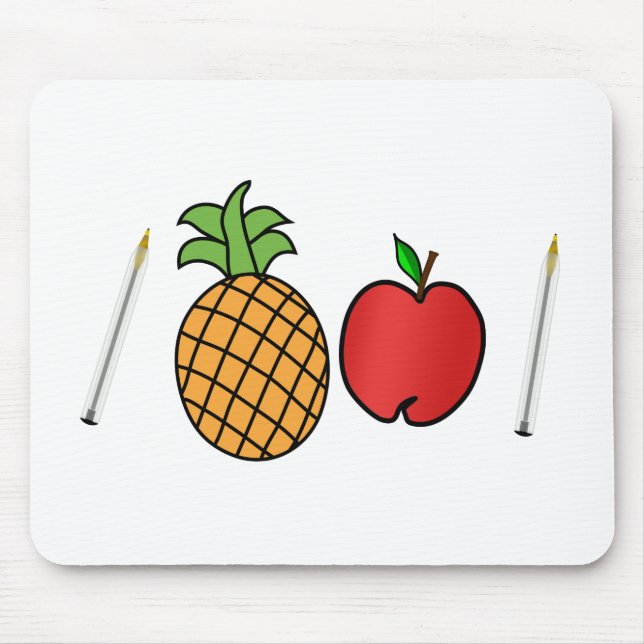 pen pineapple apple pen mouse pad (Front)