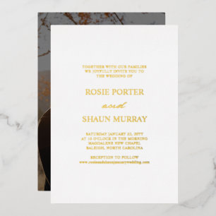 Pen Script Minimal Calligraphy White Photo Wedding