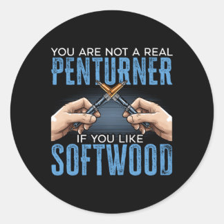 Pen Turning Lathe Work Woodworking Pen Making Classic Round Sticker