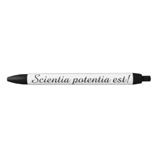 Pen with latin proverb (Knowledge is power!)