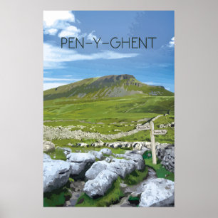 Pen-Y-Ghent Yorkshire Dales Travel Poster