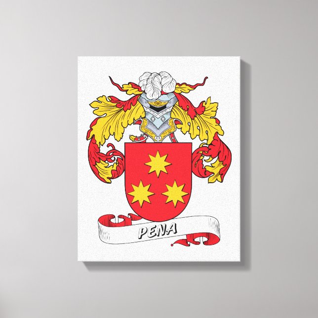 Pena Family Crest Canvas Print (Front)