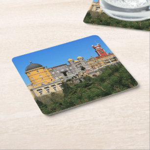 Pena Palace, Sintra, Portugal Square Paper Coaster