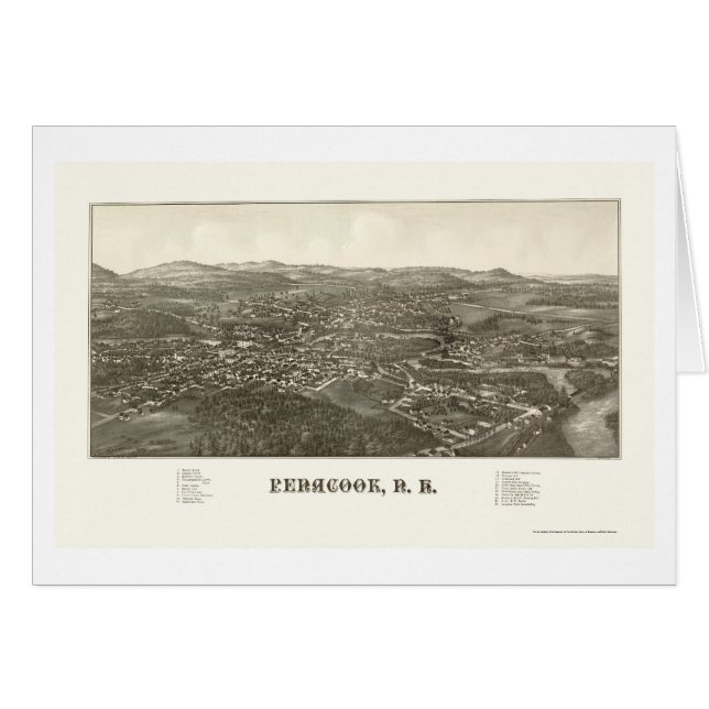 Penacook, carte panoramique de NH - 1887 (Devant horizontal)