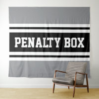 PENALTY BOX Cool Sporty Black White Gray Stripes