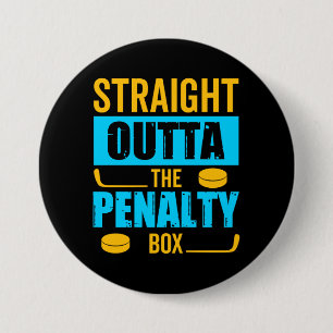 Penalty Box Hockey 3 Inch Round Button