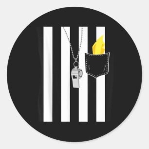 Penalty Flag Ready Football Ref Costume  Classic Round Sticker