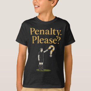 Penalty Please Soccer Referee Flag Graphic T-Shirt