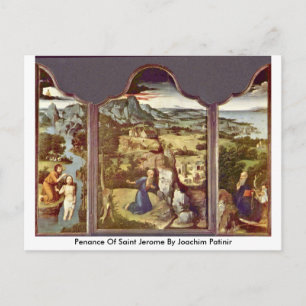 Penance Of Saint Jerome By Joachim Patinir Postcard