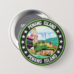 Penang Island 3 Inch Round Button