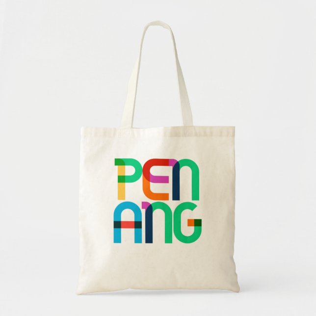 Penang Island Malaysia Pop Art Letters Tote Bag (Front)