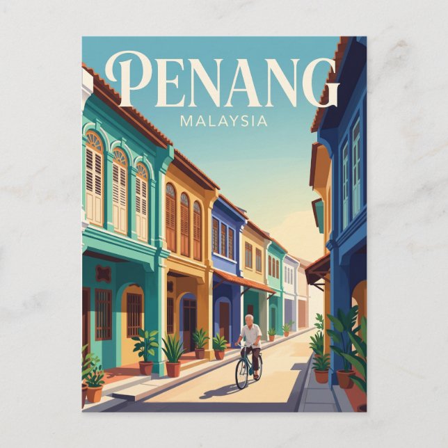 Penang Island Malaysia Postcard (Front)