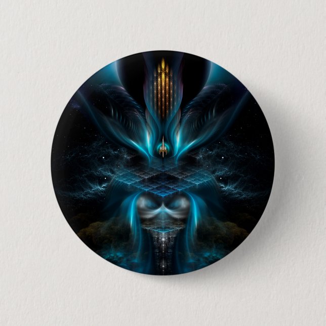 Penapia Fractal Art 2 Inch Round Button (Front)