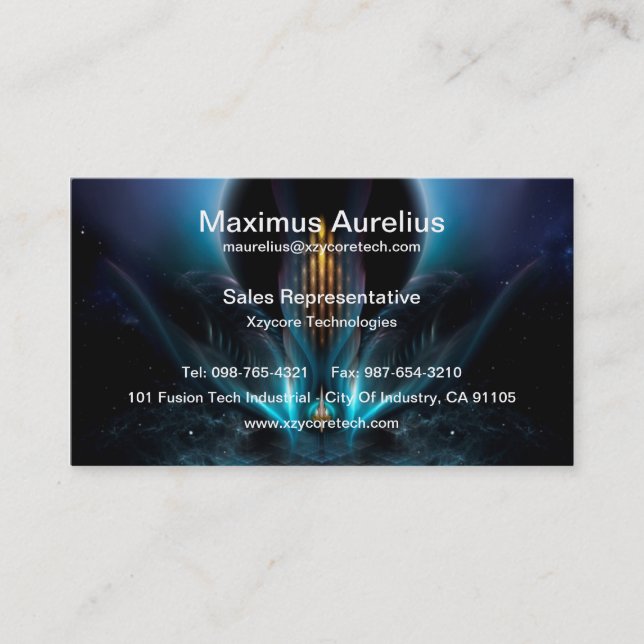 Penapia Fractal Art Business Card (Front)
