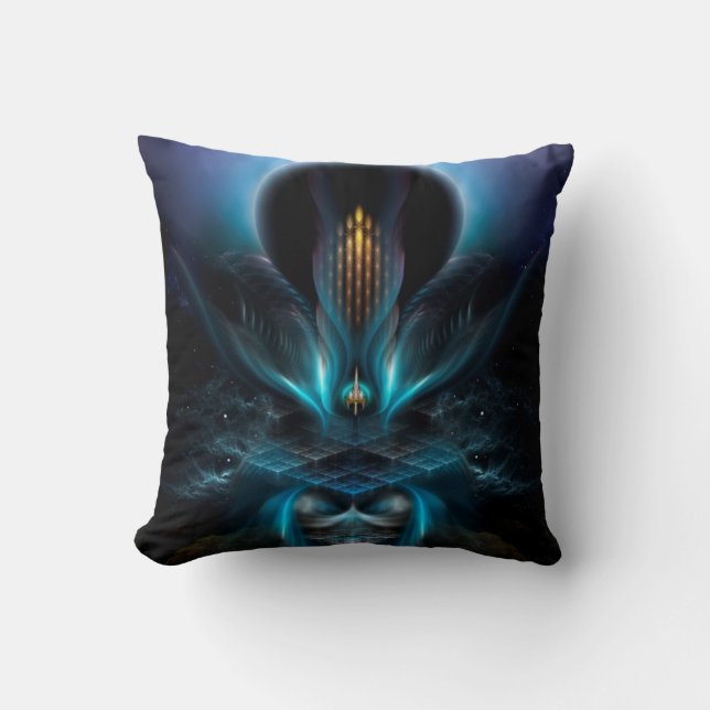 Penapia Fractal Art Decorative Throw Pillow (Front)