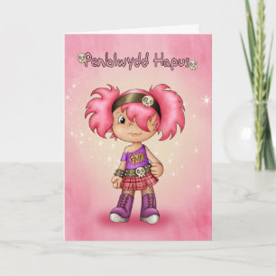 Penblwydd Hapus - carte d'anniversaire de Gallois