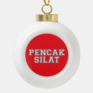 Pencak Silat Ceramic Ball Christmas Ornament