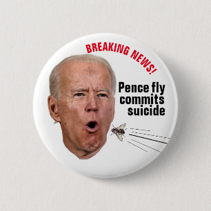 Pence fly commits suicide 2 inch round button