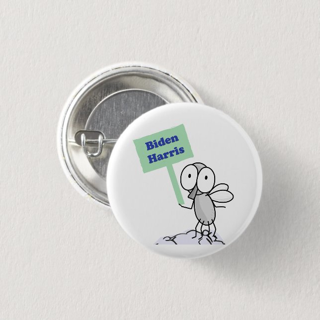 Pence Fly for Biden Harris 1 Inch Round Button (Front & Back)
