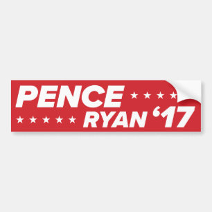 Pence / Ryan '17 — RED Bumper Sticker