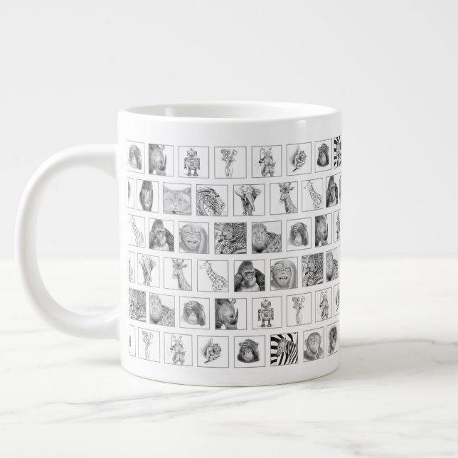 Pencil Animal Collection Mug - Tiled Horizontal (Gauche)